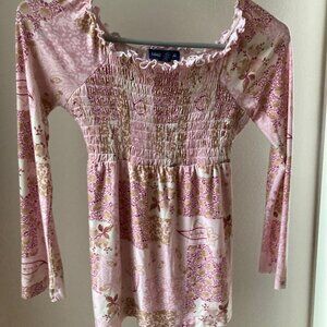 Limited Too Smocked Long Sleeve Top